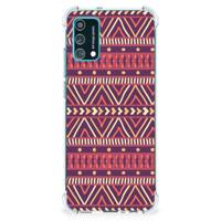 Samsung Galaxy M02s | A02s Doorzichtige Silicone Hoesje Aztec Paars