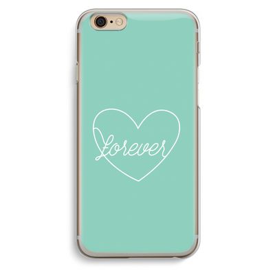 Forever heart pastel: iPhone 6 / 6S Transparant Hoesje