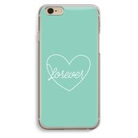 Forever heart pastel: iPhone 6 / 6S Transparant Hoesje