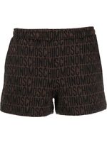 Moschino short à logo imprimé - Marron