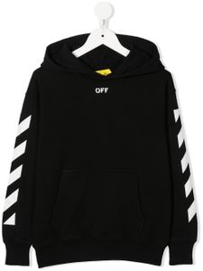 Off-White Kids hoodie Off Stamp en coton - Noir