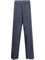 Missoni pantalon de costume à motif zigzag - Bleu - thumbnail