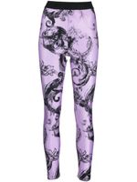 Versace Jeans Couture legging imprimé à taille logo - Violet - thumbnail