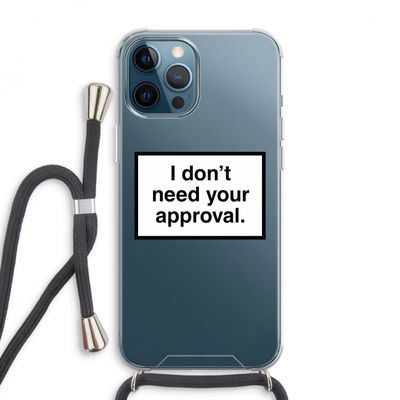 Don't need approval: iPhone 12 Pro Max Transparant Hoesje met koord