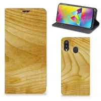 Samsung Galaxy M20 Book Wallet Case Licht Hout