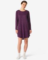 HEMA Damesnachthemd micro luipaard bordeauxrood (bordeauxrood)