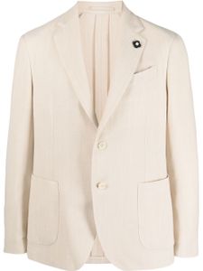 Lardini blazer tissé à simple boutonnage - Marron