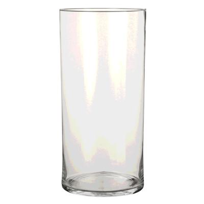 Mica Decorations Vaas - cilinder - helder glas - D19 x H40 cm - Bloemenvaas