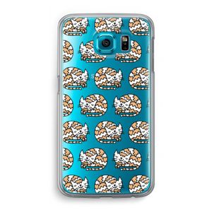 Slapende poes: Samsung Galaxy S6 Transparant Hoesje