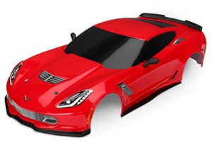 Traxxas - Body, Chevrolet Corvette Z06, red (painted, decals applied) (TRX-8386R)