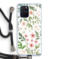 Botanical sweet flower heaven: Samsung Galaxy Note 10 Lite Transparant Hoesje met koord