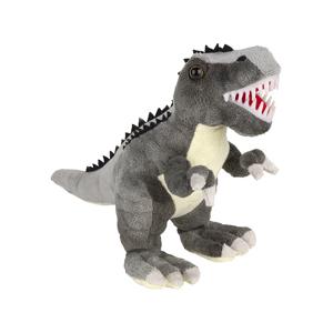 Nature Planet Pluche knuffel dinosaurus T-Rex - grijs - 30 cm - Dino speelgoed - knuffeldieren