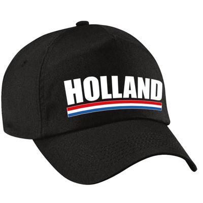 Holland supporter petje - baseball cap - Nederland - zwart - voor volwassenen Holland supporter petje - baseball cap - Nederland - zwart - voor volwassenen