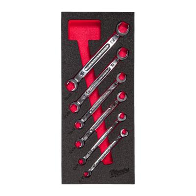 Milwaukee Foam inlay ringsleutelset open | 6-delig - 4932493628