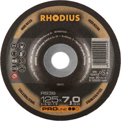 Rhodius 200451 RS38 Afbraamschijf RVS, Staal 25 stuk(s)