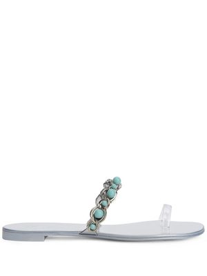 Giuseppe Zanotti sandales Marguerithe ornées de pierres - Argent