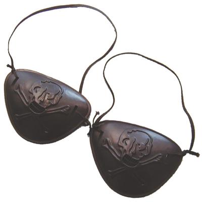 Espa Piraten ooglapje - 2x - met elastiek - kunststof - piraat thema - carnaval