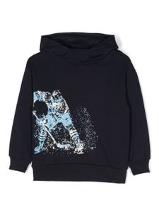 Il Gufo hoodie en coton à imprimé graphique - Bleu