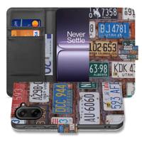 Kentekenplaten Collage Kunstleer Matte Finish Hoesje Voor OnePlus Nord Ce 5 | Book Case Met 3 Pasjes