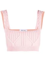 The Attico haut Miles crop en maille nervurée - Rose