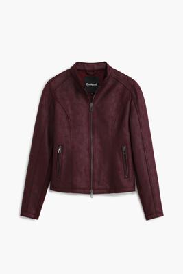 Gecombineerd jack met leerlook - RED - XL