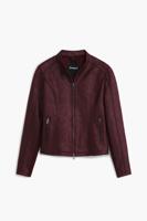 Gecombineerd jack met leerlook - RED - XL