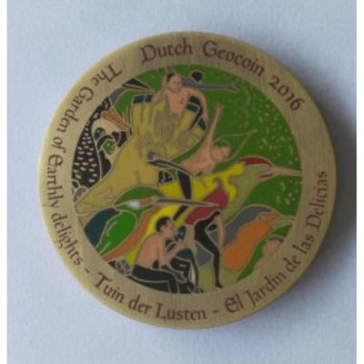 Dutch Geocoin 2016 - Antiek brons - RE - Jeroen Bosch