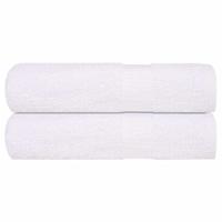 VidaXL Badhanddoeken frogn 2 st 100x150 cm 360 g/m² wit