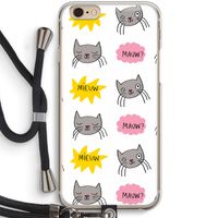 Meow: iPhone 6 / 6S Transparant Hoesje met koord