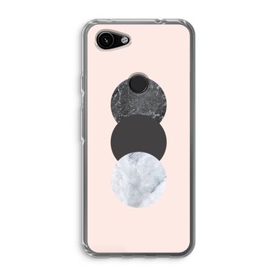Marmeren cirkels: Google Pixel 3a Transparant Hoesje