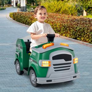 Kinder Brandweer Schuifauto 12V Brandweerauto met Schep & Brandblusser Schuifauto Groen