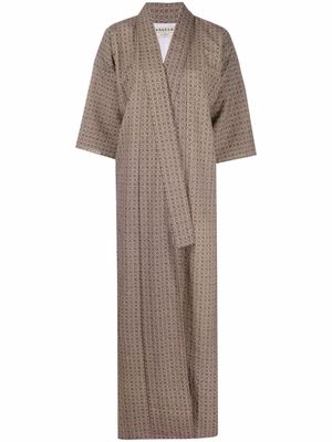 A.N.G.E.L.O. Vintage Cult veste longue à motif géométrique (années 1970) - Tons neutres