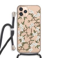 Blossoming spring: iPhone 11 Pro Transparant Hoesje met koord