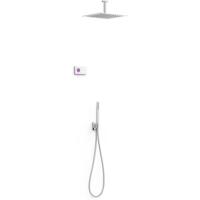 Regendouche set electronisch Tres Shower technology | Inbouw | Thermostaatkraan | 2-weg | Vierkant | Chroom