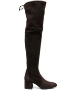 Stuart Weitzman bottines Flareland 65 mm en daim - Marron