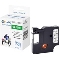 G&G Labeltape Polyester Tapekleur: Transparant Tekstkleur: Zwart 19 mm 5.5 m