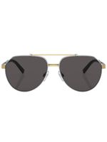 Dolce & Gabbana Eyewear lunettes de soleil à monture pilote - Argent