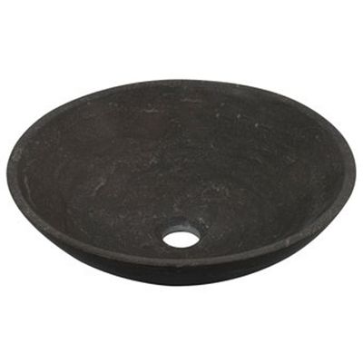 Plieger Stone waskom opbouw Ø40x12cm zwart R4012BS-P118
