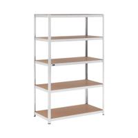 Stellingkast - 120 x 60 x 200 cm - voor 5 x 150 kg - Grijs