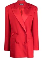 David Koma blazer croisé à revers crantés - Rouge