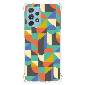 Samsung Galaxy A73 Doorzichtige Silicone Hoesje Funky Retro