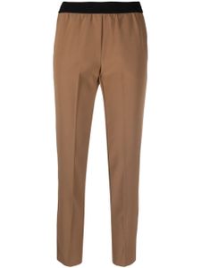 ERMANNO FIRENZE pantalon slim à plis marqués - Marron