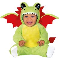Dierenpak draken verkleed kostuum voor baby/peuter 12-18 mnd - thumbnail