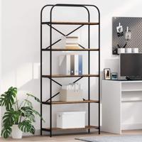 Boekenkast Oud hout 80 x 30 x 183 cm Bewerkt hout