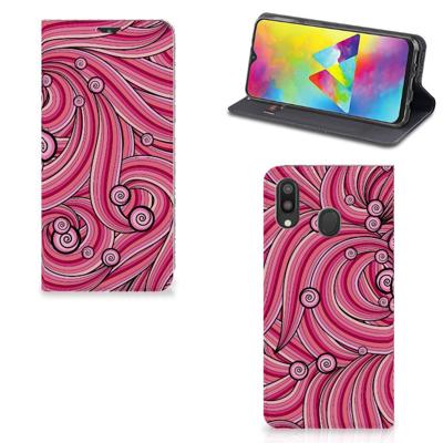 Samsung Galaxy M20 | Bookcase | Swirl Pink