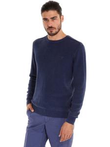 Guess Yann Washed Sweater Heren Donkerblauw - Maat S - Kleur: Donkerblauw | Soccerfanshop