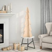 VidaXL Kerstdecoratie kerstboom 112 cm massief grenenhout
