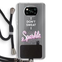Sparkle quote: Xiaomi Poco X3 Pro Transparant Hoesje met koord