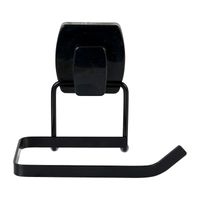 Toiletpapier houder easy lock - zwart - 12x9x10 cm