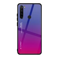 Voor Xiaomi Redmi Note 8 gradiënt kleur glas geval (donkerblauw)